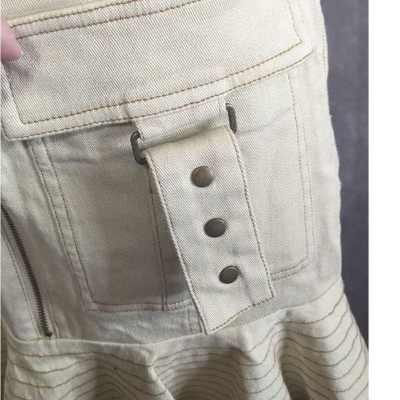 VENUS Cream Sheath Midi Dress Pleated Ruffled V-Neck - Picture 3 of 8